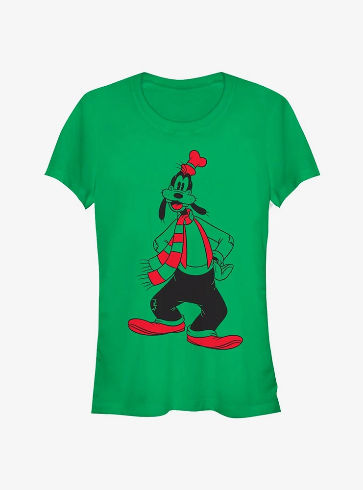 Disney Goofy Holiday Winter Outfit Classic Girls T-Shirt