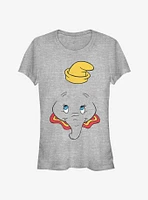 Disney Dumbo Face Classic Girls T-Shirt