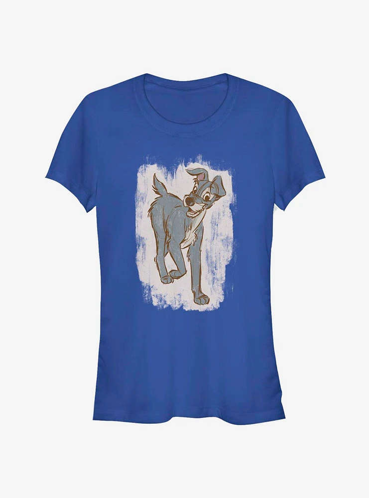 Disney Lady And The Tramp Sketch Classic Girls T-Shirt