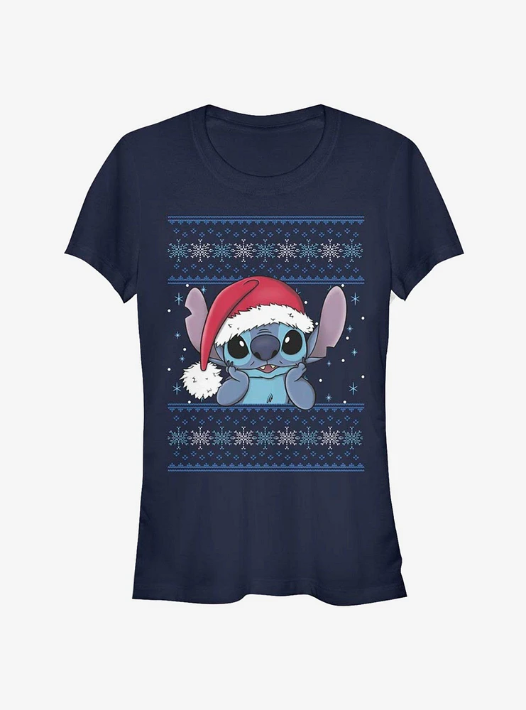 Disney Lilo & Stitch Christmas Santa Girls T-Shirt