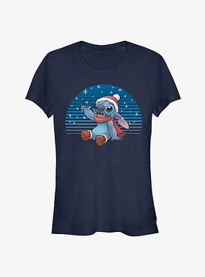 Disney Lilo & Stitch Christmas Snowing Girls T-Shirt