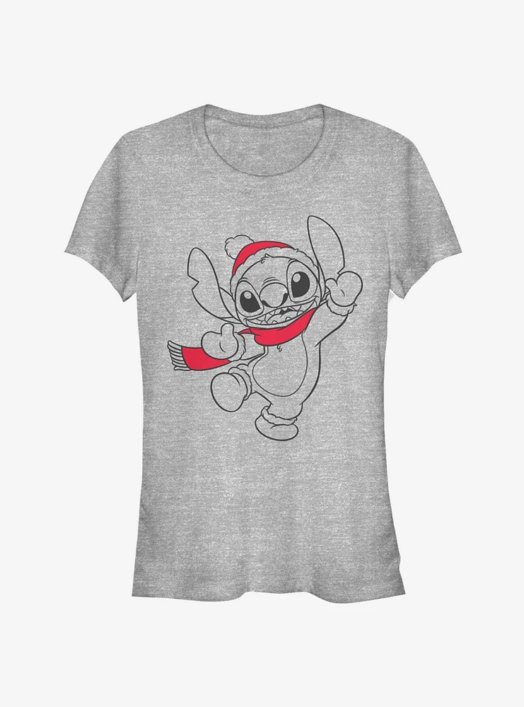 Disney Lilo & Stitch Christmas Outline Girls T-Shirt