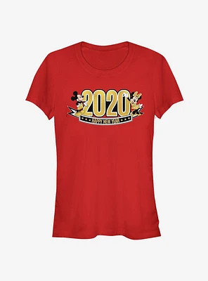 Disney Mickey Mouse And Minnie Happy New Year 2020 Classic Girls T-Shirt