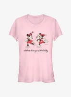 Disney Mickey Mouse Holiday Minnie Ice Skating Classic Girls T-Shirt