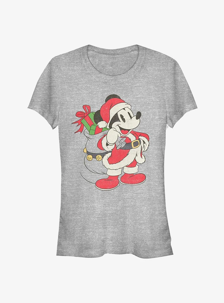 Disney Mickey Mouse Christmas Santa Classic Girls T-Shirt