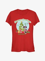 Disney Minnie Mouse Holiday Seasons Greetings From Daughter Classic Girls T-Shirt