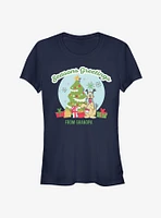 Disney Pluto Holiday Seasons Greetings From Grandpa Classic Girls T-Shirt