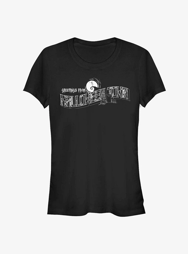 The Nightmare Before Christmas Greetings From Halloweentown Girls T-Shirt