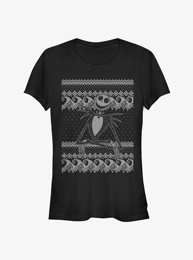 Disney The Nightmare Before Christmas Jack Intarsia Sweater Girls T-Shirt