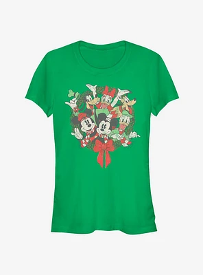 Disney Mickey Mouse & Friends Holiday Wreath Classic Girls T-Shirt