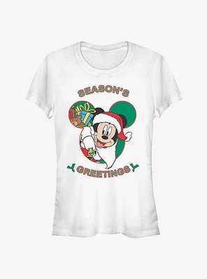 Disney Mickey Mouse Holiday Season's Greetings Classic Girls T-Shirt