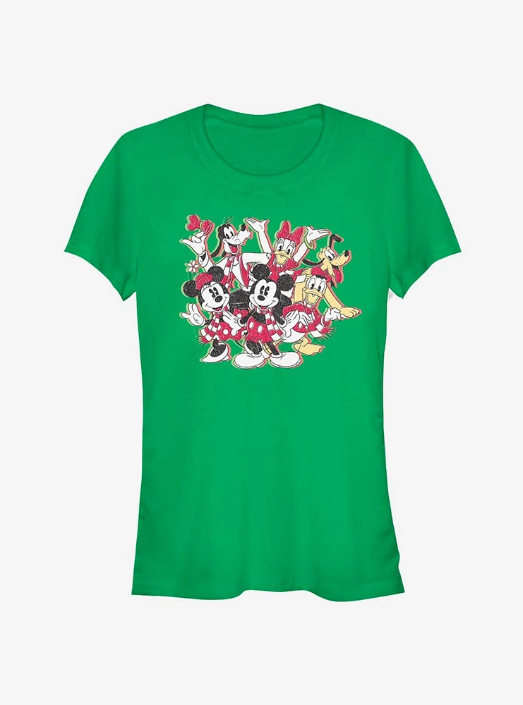 Disney Mickey Mouse Six Holiday Pose Classic Girls T-Shirt