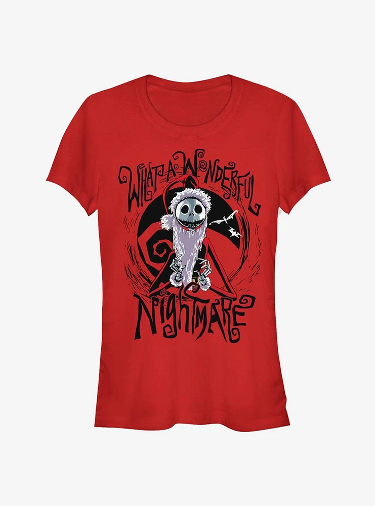 Disney The Nightmare Before Christmas What A Wonderful Santa Jack Girls T-Shirt