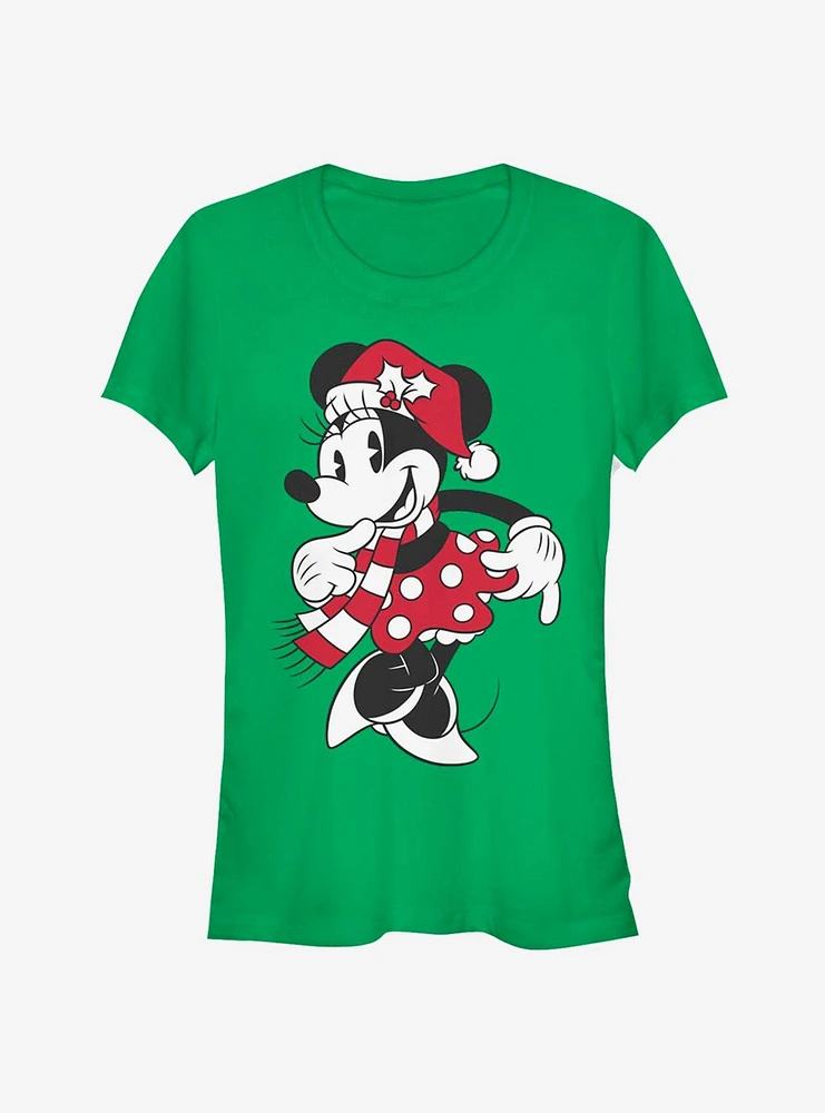 Disney Minnie Mouse Holiday Winter Outfit Classic Girls T-Shirt