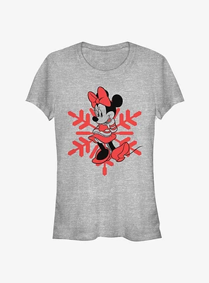Disney Minnie Mouse Holiday Snowflake Classic Girls T-Shirt