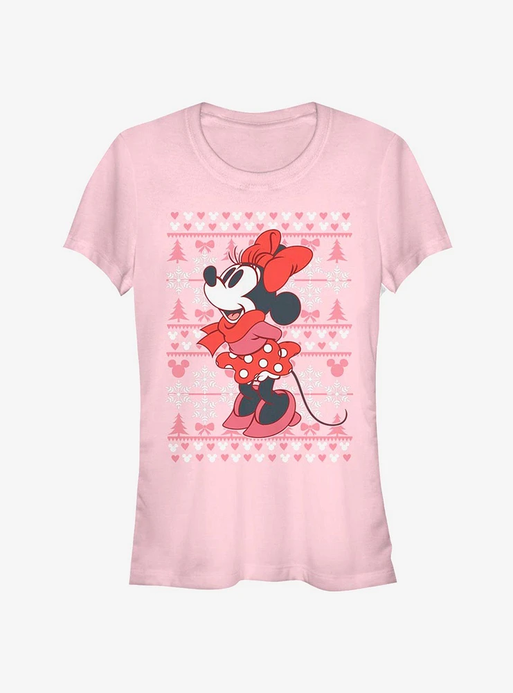 Disney Minnie Mouse Vintage Holiday Sweater Classic Girls T-Shirt