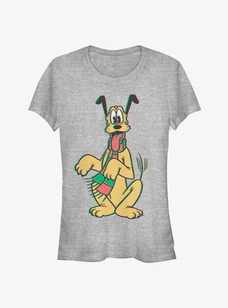 Disney Pluto Happy Holiday Scarf Classic Girls T-Shirt