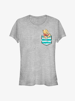 Disney Winnie The Pooh Faux Pocket Classic Girls T-Shirt