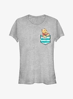 Disney Winnie The Pooh Faux Pocket Classic Girls T-Shirt