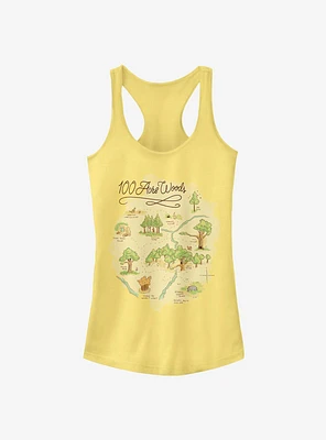 Disney Winnie The Pooh 100 Acre Map Classic Girls Tank