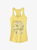 Disney Winnie The Pooh 100 Acre Map Classic Girls Tank