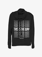 Star Wars The Mandalorian This Is Way Stacked Cowl Neck Long-Sleeve Girls Top