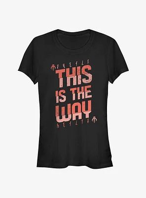 Star Wars The Mandalorian This Is Way Mando'a Bold Text Girls T-Shirt