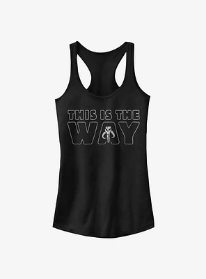 Star Wars The Mandalorian This Is Way Outline Girls Tank