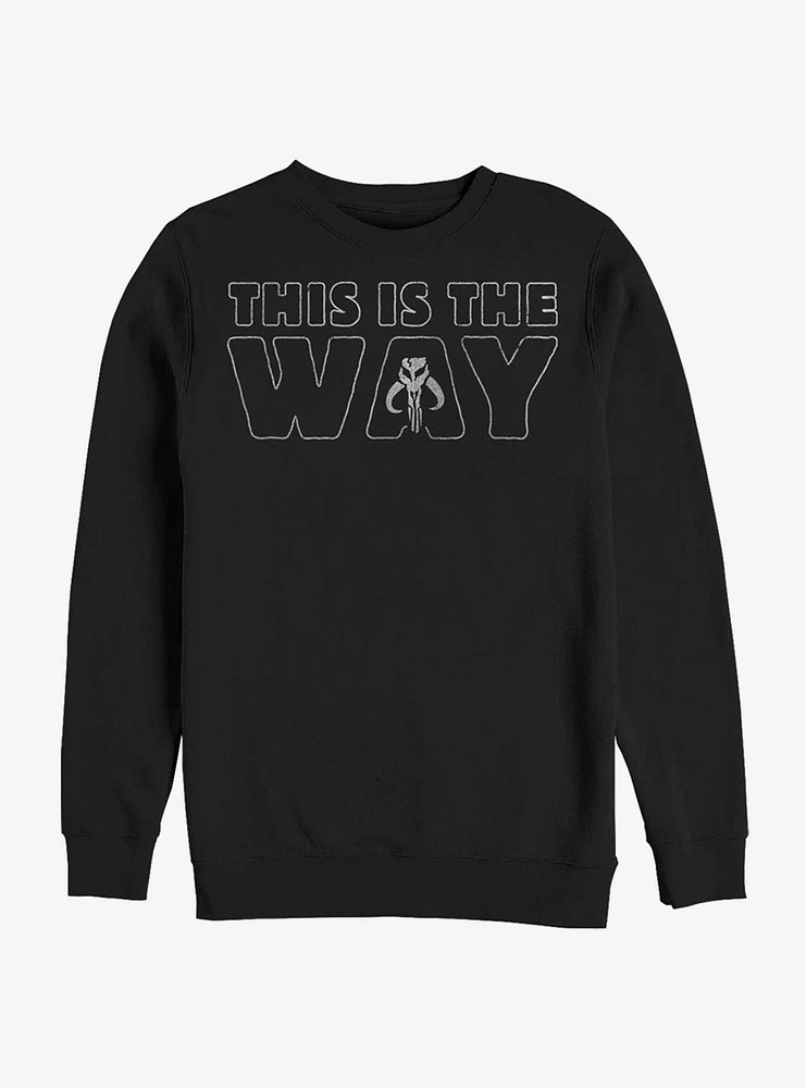 Star Wars The Mandalorian This Is Way Outline Sweatshirt