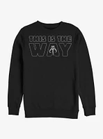 Star Wars The Mandalorian This Is Way Outline Sweatshirt