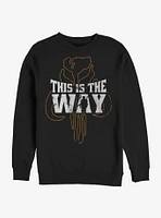 Star Wars The Mandalorian This Is Way Iron Heart Outline Sweatshirt