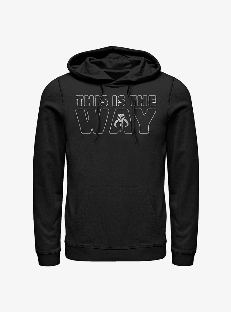 Star Wars The Mandalorian This Is Way Outline Hoodie