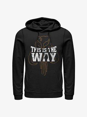 Star Wars The Mandalorian This Is Way Iron Heart Outline Hoodie