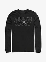 Star Wars The Mandalorian This Is Way Outline Long-Sleeve T-Shirt