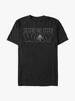 Star Wars The Mandalorian This Is Way Outline T-Shirt