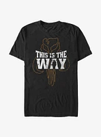 Star Wars The Mandalorian This Is Way Iron Heart Outline T-Shirt