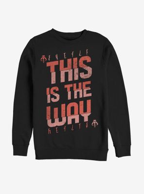 Star Wars The Mandalorian This Is Way Red Script Sweatshirt