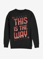 Star Wars The Mandalorian This Is Way Red Script Sweatshirt