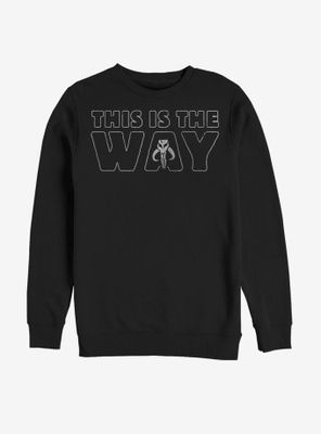 Star Wars The Mandalorian This Is Way Outline Sweatshirt