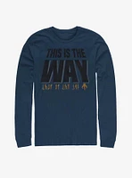 Star Wars The Mandalorian This Is Way Text Climb Long-Sleeve T-Shirt