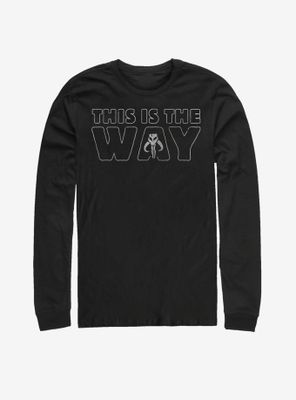 Star Wars The Mandalorian This Is Way Outline Long-Sleeve T-Shirt