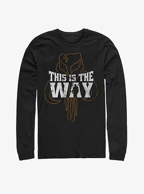 Star Wars The Mandalorian This Is Way Silhouette Long-Sleeve T-Shirt