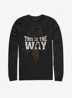 Star Wars The Mandalorian This Is Way Silhouette Long-Sleeve T-Shirt