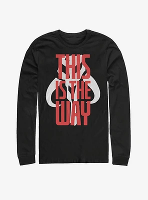 Star Wars The Mandalorian This Is Way Bold Script Long-Sleeve T-Shirt