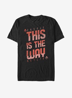 Star Wars The Mandalorian This Is Way Red Script T-Shirt