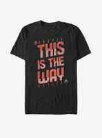 Star Wars The Mandalorian This Is Way Red Script T-Shirt