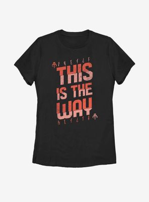Star Wars The Mandalorian This Is Way Red Script Womens T-Shirt