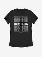 Star Wars The Mandalorian This Is Way Stack Womens T-Shirt