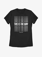 Star Wars The Mandalorian This Is Way Stack Womens T-Shirt