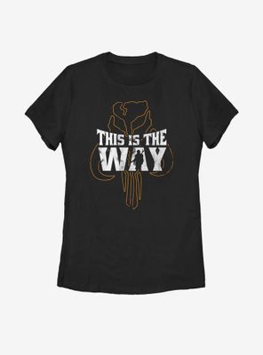 Star Wars The Mandalorian This Is Way Silhouette Womens T-Shirt